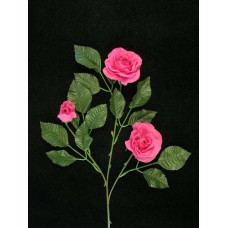 Rose & Rosebud Spray, beauty, Artificial Silk Flower (lot of 12)