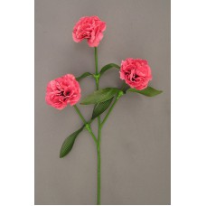 Carnation Silk Flower, light burgundy, 16 inch (lot of 24)