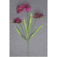 Freesia Silk Flower, dk. mauve, 23 inch (lot of 24)