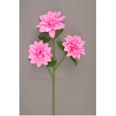 Dahlia Silk Flower, dark pink, 16 inch (lot of 24)