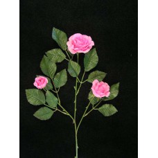 Rose & Rosebud, dark pink (lot of 12)