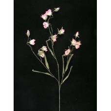 Dried Wild Bellflower Spray, pink, Artificial Silk Flower (lot of 12)