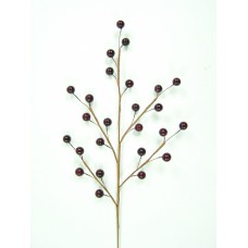 Burgundy (Shiny) Artificial Berry Spray with 25 Berries (Lot of 1 Bag - 12 pcs. Per Bag) SALE ITEM