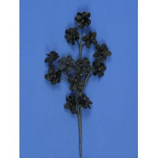 Bridal Flower, black (Lot Of 12 pcs. - 2 Bags x 6 pcs. Per Bag)