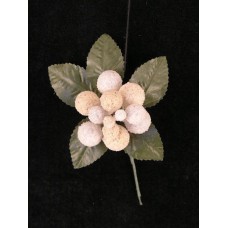 Gold & Silver Frosted Artificial Berry Pick With 13 Berries (lot of 12) Gold & Silver Frosted Artificial Berry Pick With 13 Berries (lot of 12)