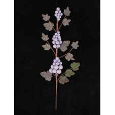 Blue (Frosted) Grape Spray With 3 Bunches Of Grapes, 16 Inch (lot of 12)