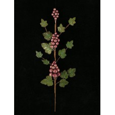 Mauve (Metallic) Grape Spray With 3 Bunches Of Grapes, 16 Inch (lot of 12)