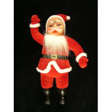 Flocked Waving Santa, 10 inch (lot of 12)