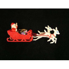 Santa with Sleigh and Two Reindeer (lot of 24)
