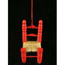 Chair Ornament, 4.5 inch, red (lot of 6) SALE ITEM