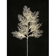 Glittered Cedar Spray, silver (lot of 12)