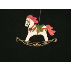 Rocking Horse Ornament, 6 inch (lot of 1) SALE ITEM