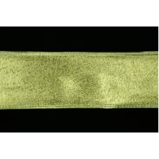 2.5 Inch Gold Wired Christmas Ribbon w/ Gold Edges - Metallic Gold Textured Design, 2.5 Inc x 25 Yards  (25 Yards) SALE ITEM