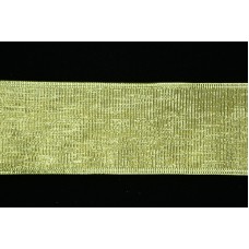 2.5 Inch Gold Wired Christmas Ribbon w/ Gold Edges - Metallic Gold Textured, 2.5 Inch x 25 Yards (Lot of 1 Spool) SALE ITEM