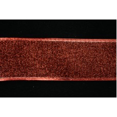 2.5 Inch Red Wired Christmas Ribbon w/ Red Edges - Metallic Red Glittered Mesh, 2.5 Inch x 10 Yards (Lot of 1 Spool) SALE ITEM