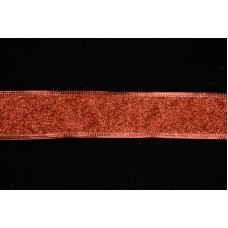 1.5 Inch Red Wired Christmas Ribbon w/ Red Edges - Red Glittered Metallic, 1.5 Inch x 50 Yards (Lot of 1 Spool) SALE ITEM