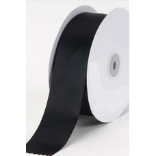 Single Faced Satin Ribbon , Black, 1-1/2 Inch x 25 Yards (1 Spool) SALE ITEM