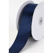 Single Faced Satin Ribbon , Navy, 1-1/2 Inch x 25 Yards (1 Spool) SALE ITEM