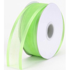 Organza Ribbon With Satin Edge , Apple Green, 1-1/2 Inch x 25 Yards (1 Spool) SALE ITEM