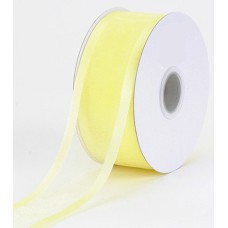 Organza Ribbon With Satin Edge , Baby Maize, 1-1/2 Inch x 25 Yards (1 Spool) SALE ITEM