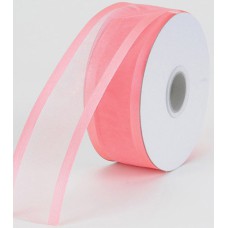 Organza Ribbon With Satin Edge , Coral, 1-1/2 Inch x 25 Yards (1 Spool) SALE ITEM