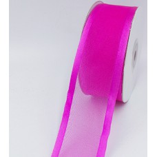 Organza Ribbon With Satin Edge , Fuchsia, 1-1/2 Inch x 25 Yards (1 Spool) SALE ITEM