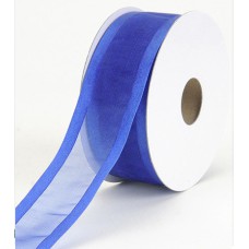 Organza Ribbon With Satin Edge , Royal Blue, 1-1/2 Inch x 25 Yards (1 Spool) SALE ITEM