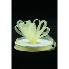 Organza Ribbon , Baby Maize, 3/8 Inch x 25 Yards (1 Spool) SALE ITEM