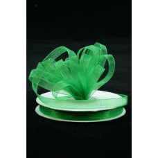 Organza Ribbon , Emerald, 3/8 Inch x 25 Yards (1 Spool) SALE ITEM