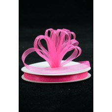 Organza Ribbon , Shocking Pink, 3/8 Inch x 25 Yards (1 Spool) SALE ITEM