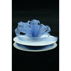 Organza Ribbon , Smoke Blue, 3/8 Inch x 25 Yards (1 Spool) SALE ITEM