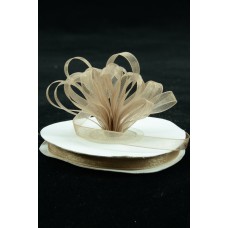 Organza Ribbon , Toffee, 1/4 Inch x 25 Yards (1 Spool) SALE ITEM