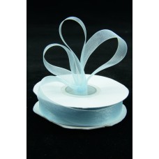 Organza Ribbon , Light Blue, 5/8 Inch x 25 Yards (1 Spool) SALE ITEM