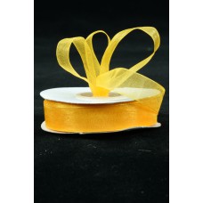 Organza Ribbon , Light Gold, 3/8 Inch x 25 Yards (1 Spool) SALE ITEM
