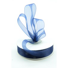 Organza Ribbon , Navy, 5/8 Inch x 25 Yards (1 Spool) SALE ITEM