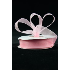 Organza Ribbon , Pink, 5/8 Inch x 25 Yards (1 Spool) SALE ITEM