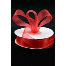 Organza Ribbon , Red, 3/8 Inch x 25 Yards (1 Spool) SALE ITEM