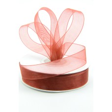 Organza Ribbon , Rust, 5/8 Inch x 25 Yards (1 Spool) SALE ITEM