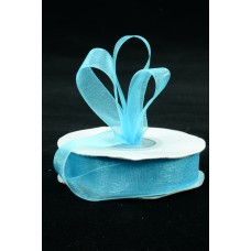 Organza Ribbon , Turquoise, 5/8 Inch x 25 Yards (1 Spool) SALE ITEM