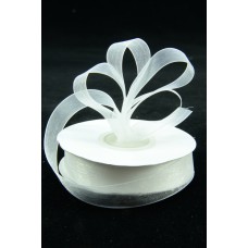 Organza Ribbon , White, 5/8 Inch x 25 Yards (1 Spool) SALE ITEM