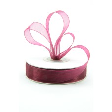 Organza Ribbon , Wine, 5/8 Inch x 25 Yards (1 Spool) SALE ITEM