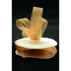 Organza Ribbon , Old Gold, 5/8 Inch x 25 Yards (1 Spool) SALE ITEM