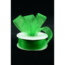 Organza Ribbon , Emerald, 7/8 Inch x 25 Yards (1 Spool) SALE ITEM