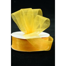 Organza Ribbon , Light Gold, 7/8 Inch x 25 Yards (1 Spool) SALE ITEM