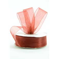 Organza Ribbon , Rust , 7/8 Inch x 25 Yards (1 Spool) SALE ITEM