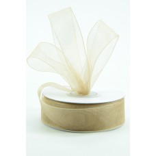 Organza Ribbon , Toffee, 7/8 Inch x 25 Yards (1 Spool) SALE ITEM