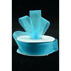 Organza Ribbon , Turquoise, 7/8 Inch x 25 Yards (1 Spool) SALE ITEM