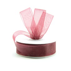 Organza Ribbon , Wine, 7/8 Inch x 25 Yards (1 Spool) SALE ITEM
