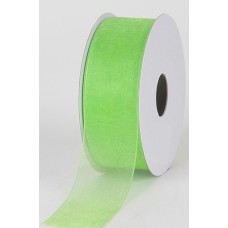 Organza Ribbon , Apple Green, 5/8 Inch x 25 Yards (1 Spool) SALE ITEM