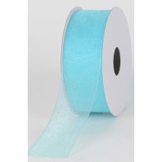 Organza Ribbon , Aqua, 1.5 Inch x 25 Yards (1 Spool) SALE ITEM